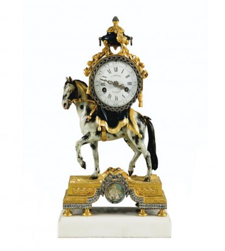 Louis XVI period horse clock