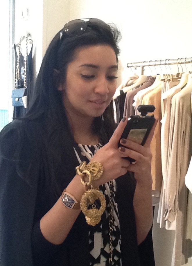 Our Fashionista customer wear a huge Chanel Charm Bracelet