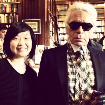 OUR EXPERT FASHION BUYER YUKIKO with Karl Lagerfeld