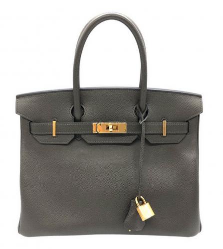 Hermes Touch Kelly Handbag Menthe Togo with Lizard and Gold