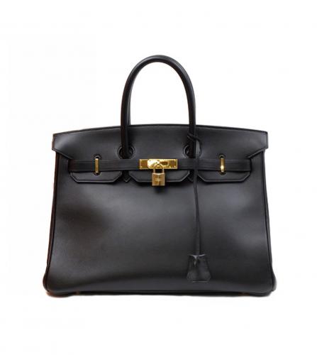 HERMES BIRKIN BLACK 35 VEAU GULLIVER