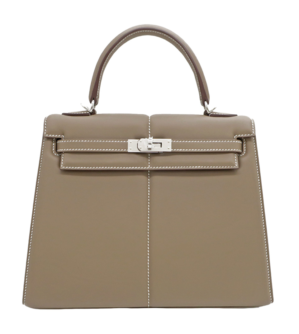 HERMES KELLY PADDED 25 SWIFT ETOUPE | VINTAGE PARIS