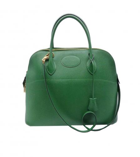 HERMES BOLIDE 35 GREEN BAG