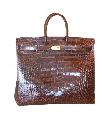 Hermes Vintage 1960s Black Crocodile Skin Top Handle Handbag – Amarcord  Vintage Fashion