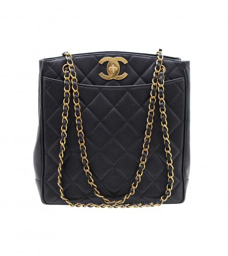 CHANEL BLACK CAVIAR TOTE