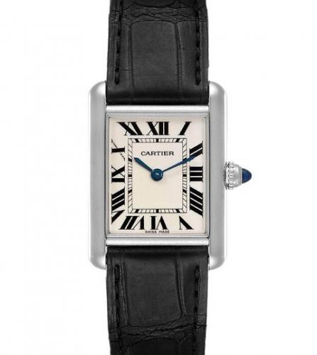 Cartier Women's W1541056 Tank Louis Black Leather Watch