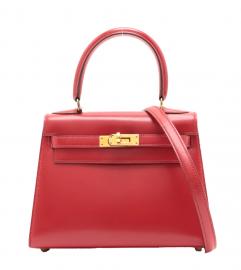 HERMES KELLY BOX CALF 20 RED