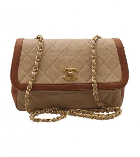 CHANEL BEIGE FLAP BAG