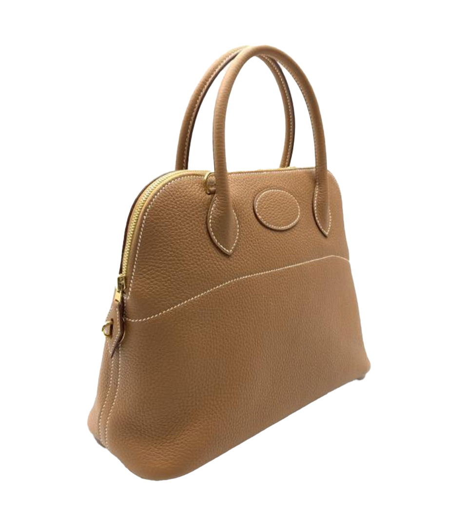 At Auction: Hermes Bolide Bag Clemence 35 Brown