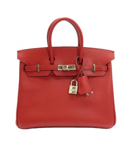 HERMES BIRKIN 25 ROUGE GARANCE VEAU EPSOM