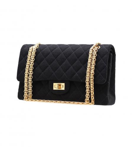 CHANEL BLACK 2.55 SHOULDER BAG