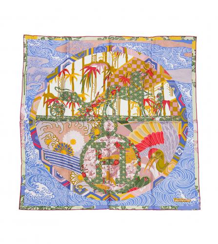 HERMES SILK SCARF EX-LIBRIS KIMONOS