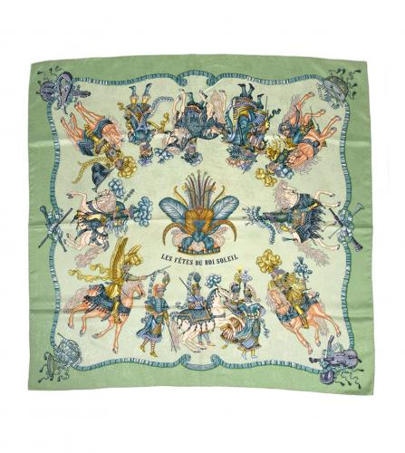 Hermes Les Fetes du Roi Soleil Silk Scarf