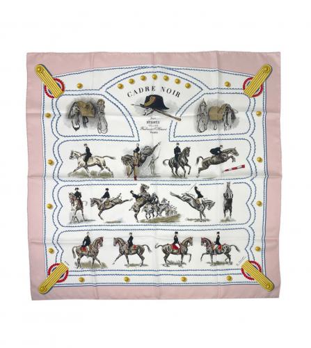  HERMES SILK SCARF CADRE NOIR