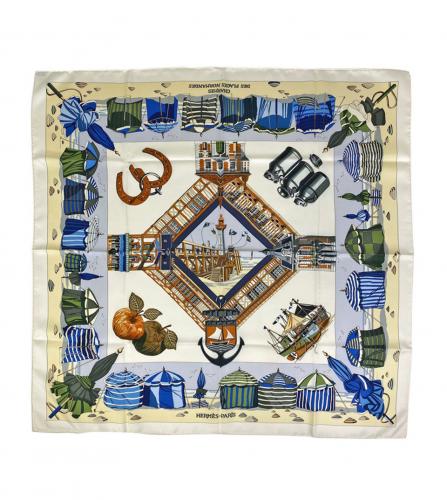 HERMES SILK SCARF CHARMES DES PLAGES NORMANDES