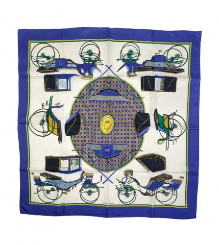 HERMES SILK SCARF LES VOITURES A TRANSFORMATION