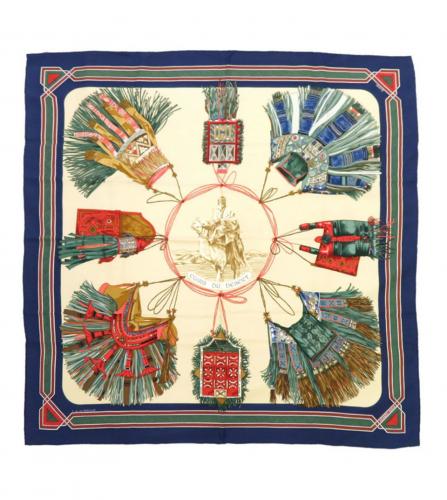 HERMES SILK SCARF CUIRS DU DESERT