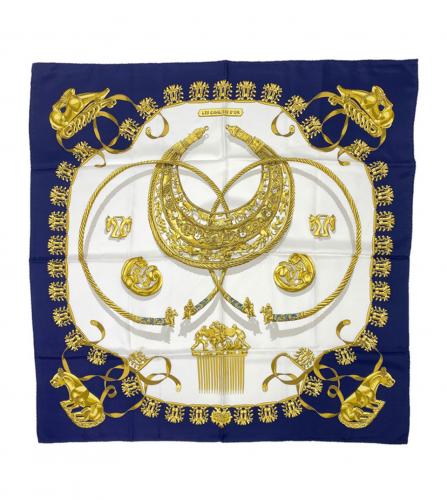 HERMES SILK SCARF LES CAVALIERS D'OR