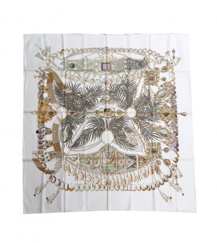 HERMES SILK SCARF TERRES PRECIEUSES