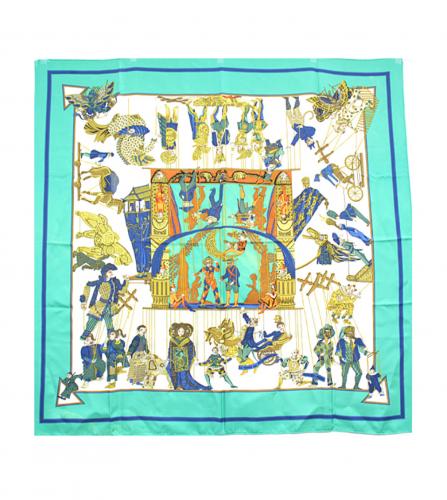 HERMES SILK SCARF LE TEMPS DES MARIONNETTES