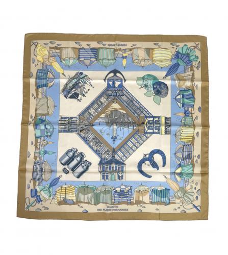 HERMES SILK SCARF CHARMES DES PLAGES NORMANDES