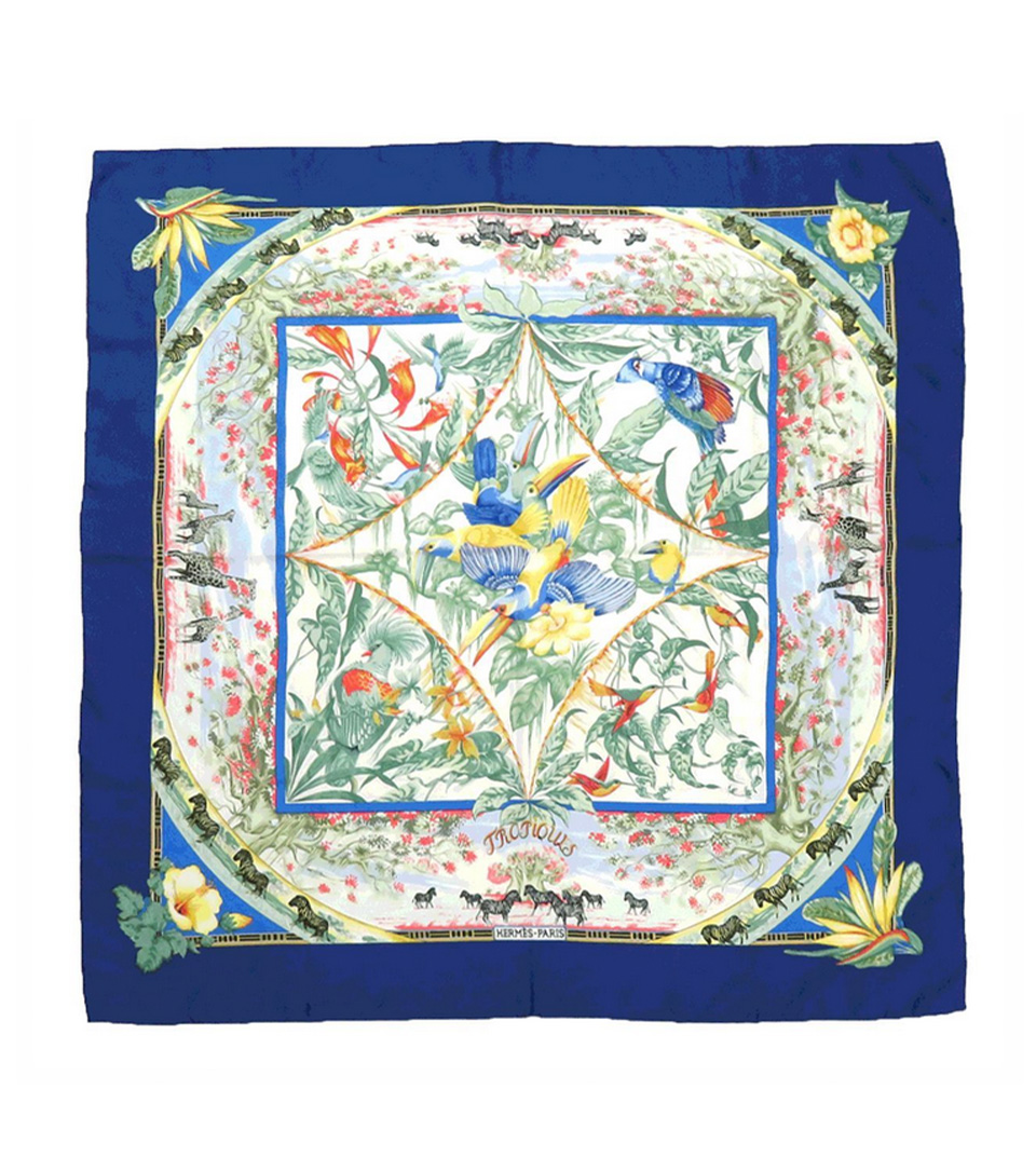 HERMES SILK SCARF TROPIQUES | VINTAGE PARIS