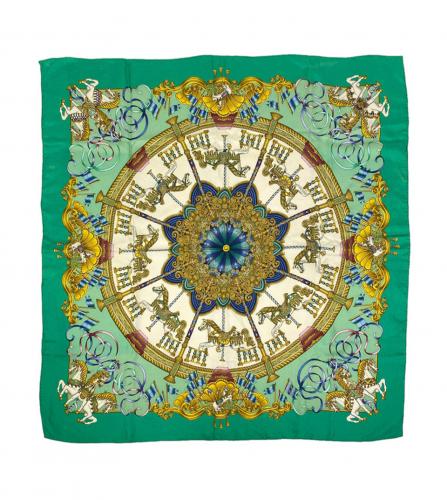 HERMES SILK SCARF LUNA PARK