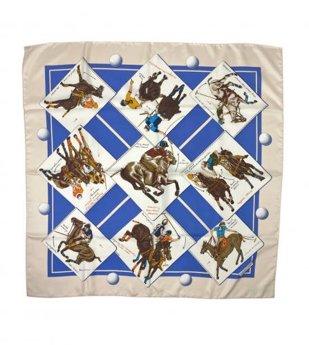 HERMES SILK SCARF LE MONDE DU POLO