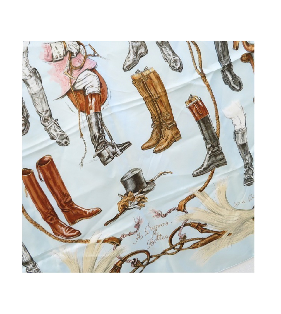 HERMES SILK SCARF A PROPOS DE BOTTES VINTAGE PARIS