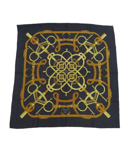 Sold at Auction: Louis Vuitton, Louis Vuitton Yellow Twill Silk Monogram  Scarf