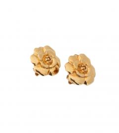 CHANEL CAMELIA CLIP-ON EARRINGS