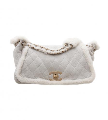 CHANEL WHITE FLAP BAG