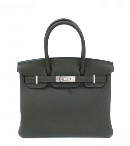 HERMES Birkin 30 VERT MAKI TOGO