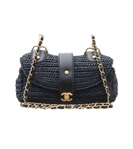 CHANEL RAFFIA FLAP BAG