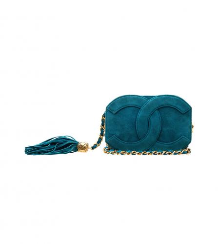 CHANEL TURQUOISE CAMERA BAG