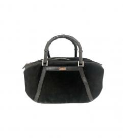 GUCCI BAMBOO BLACK MINI BOSTON BAG