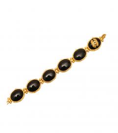 CHANEL BLACK GLASS BRACELET