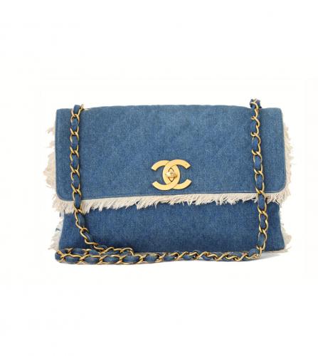 CHANEL MAXI BLUE-JEAN FLAP BAG