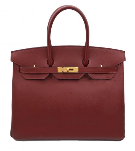 HERMES BIRKIN 35 EPSON ROUGE ASH