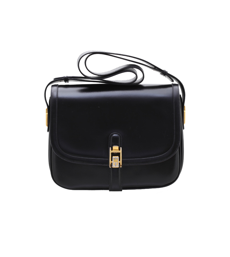 gucci vintage shoulder bag black