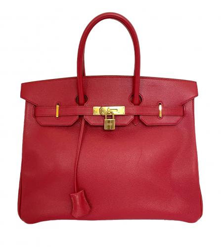 HERMES BIRKIN 35 COURCHEVEL RED