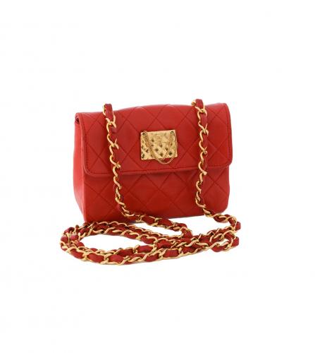 CHANEL RED FLAP BAG